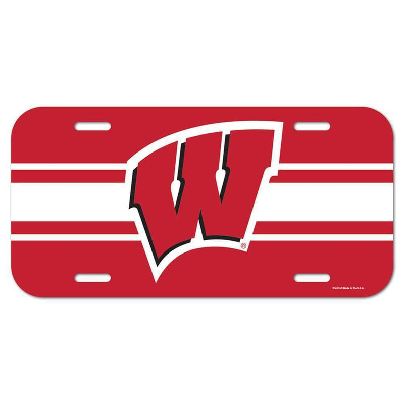 NCAA Wisconsin Badgers Plastic License Plate