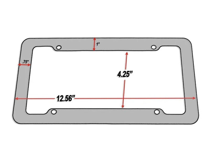 2pcs Auto Car Carbon Fiber Print License Plate Holder Frame Universal Black Set