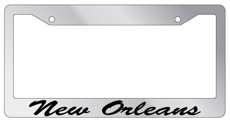 Chrome License Plate Frame CURSIVE New Orleans Auto Accessory Novelty 2410  Mod-GRAPH9856236-5462