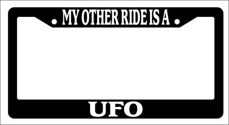 Black License Plate Frame My Other Ride Is A UFO Auto Accessory Novelty  Mod-GRAPH9856236-3740