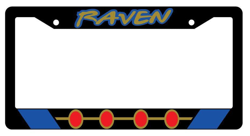 Raven Black Plastic License Plate Frame Auto Accessory DC  Mod-GRAPH9856236-172