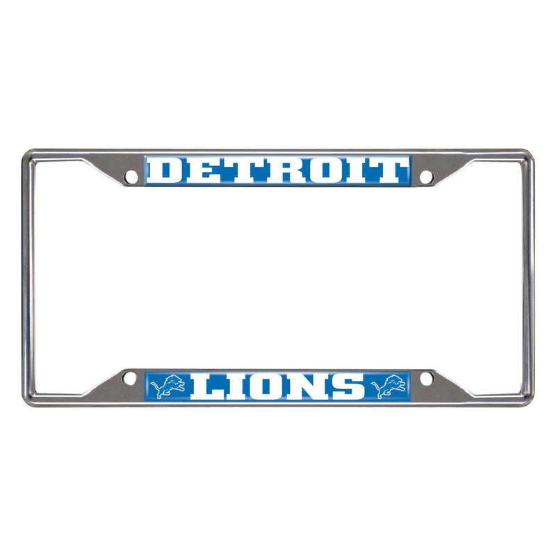 NFL Detroit Lions Chrome Metal License Plate Frame