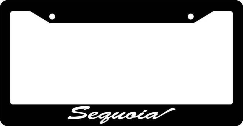 Black License Plate Frame CURSIVE SEQUOIA Auto Accessory Novelty  Mod-GRAPH9856236-1956
