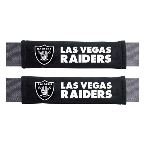 NFL Las Vegas Raiders 2-Piece Embroidered Seat Belt Covers