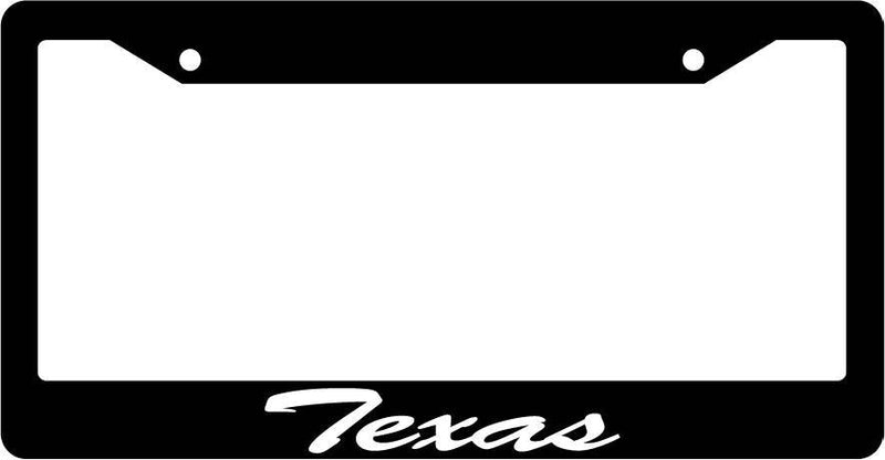 Black License Plate Frame CURSIVE Texas Auto Accessory Novelty  Mod-GRAPH9856236-1891