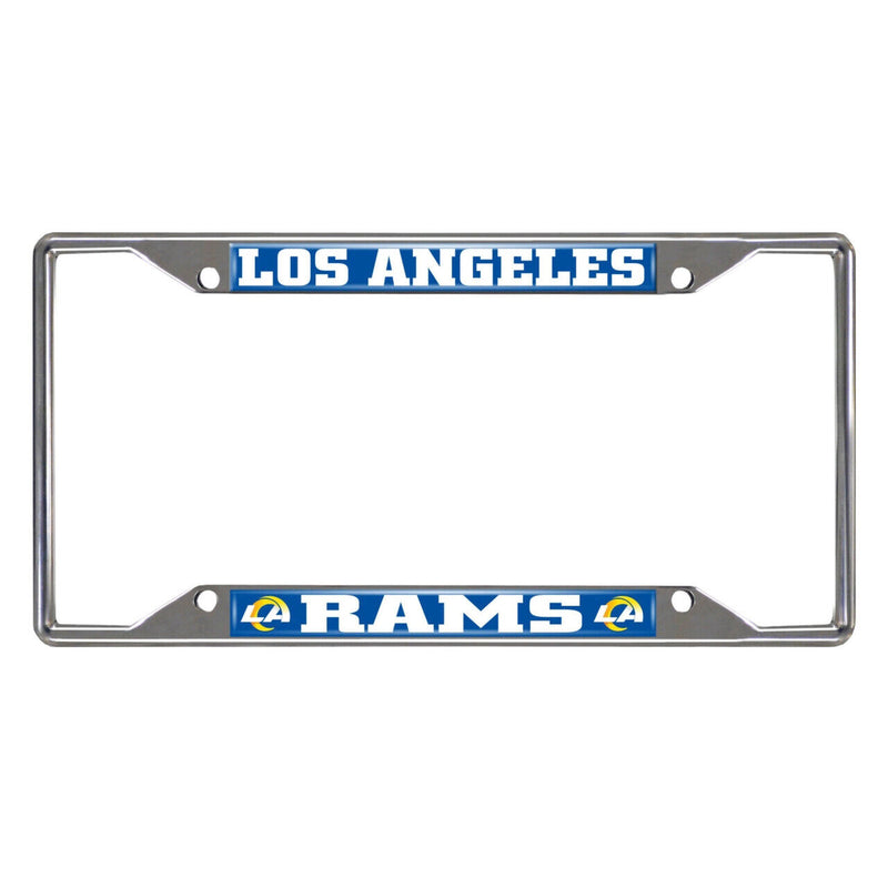 NFL Los Angeles Rams Chrome Metal License Plate Frame