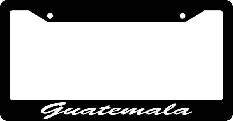 Black License Plate Frame CURSIVE Guatemala Auto Accessory 1333  Mod-GRAPH9856236-1898