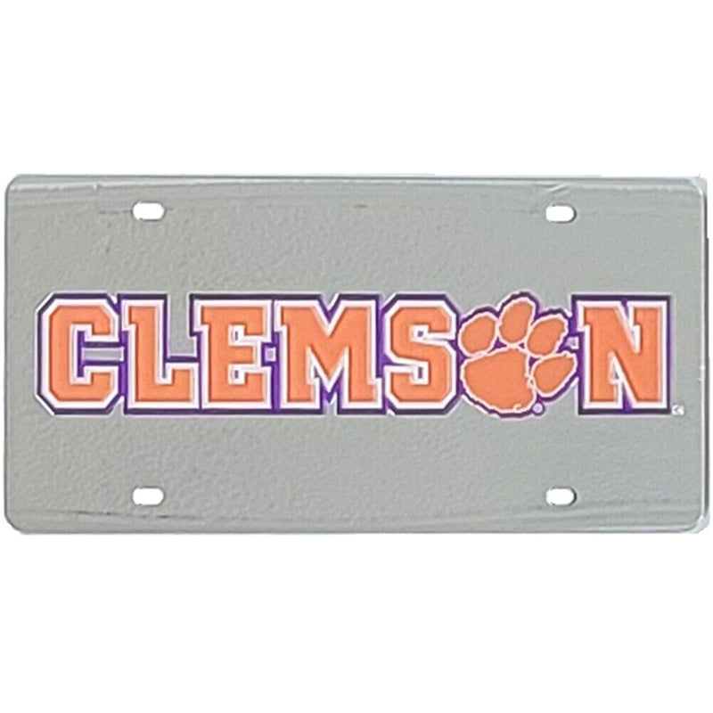 NCAA Clemson Tigers License Plate - Mirrored Acrylic