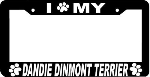 DANDIE DINMONT TERRIER paw print License Plate Frame