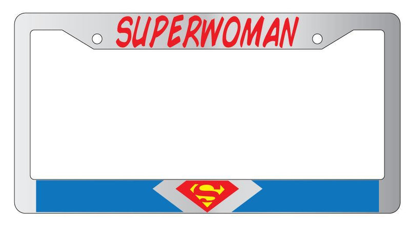 Superwoman Chrome License Plate Frame DC  Mod-GRAPH9856236-4166