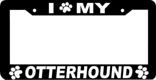 OTTERHOUND DOG paw print License Plate Frame