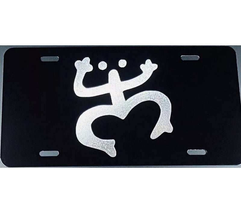 Coqui Puerto Rico Frog Car Tag Engraved Etched Black Aluminum License Plate GIFT