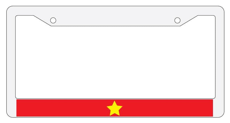 Vietnam White Plastic License Plate Frame World Flags  Mod-GRAPH9856236-1877