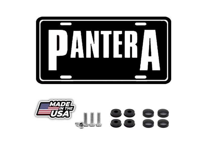 Pantera license plate metal wall sign front tag vanity plate - Music Band