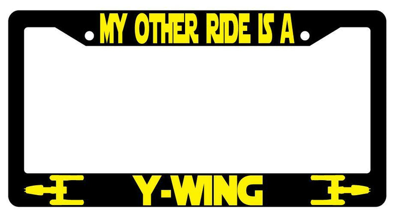 My Other Ride Is A Y-Wing Black Plastic License Plate Frame SW  Mod-GRAPH9856236-3409
