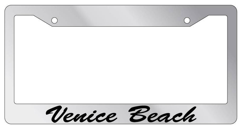 Chrome METAL License Plate Frame Venice Beach Cursive Auto Accessory  Mod-GRAPH9856236-8916