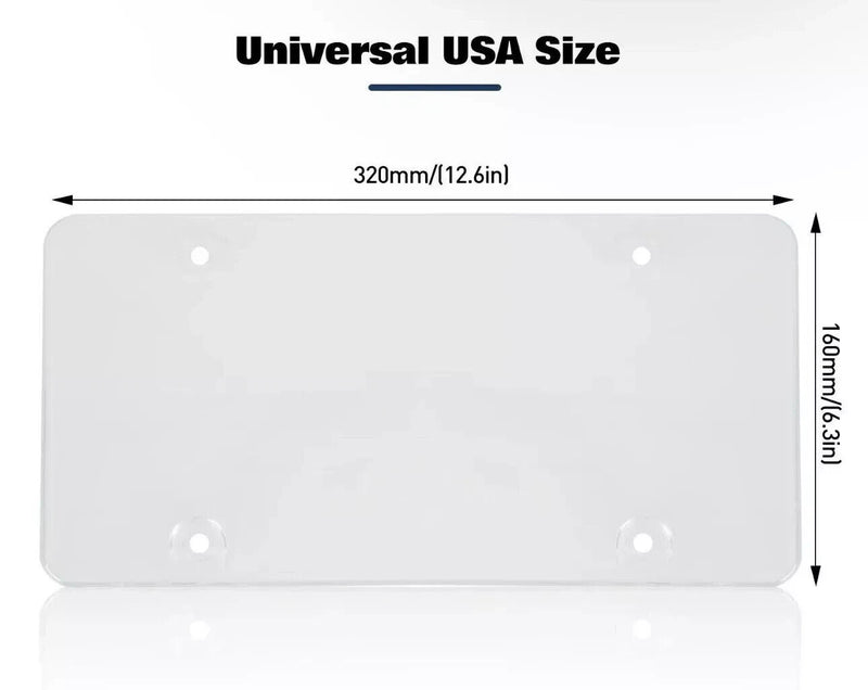 License Plates Shields 2 Pack Frame Covers Clear Bubble Protector For US Plate v2