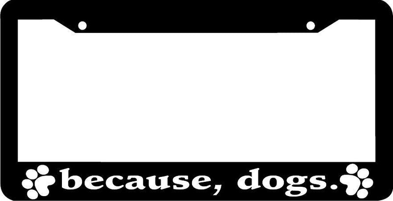 because dogs woof paw print funny dog License Plate Frame