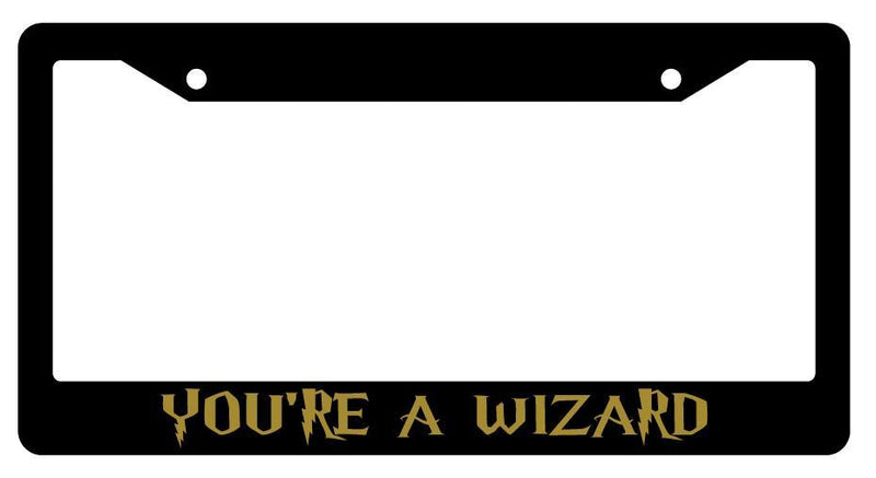 Black License Plate Frame YOU&