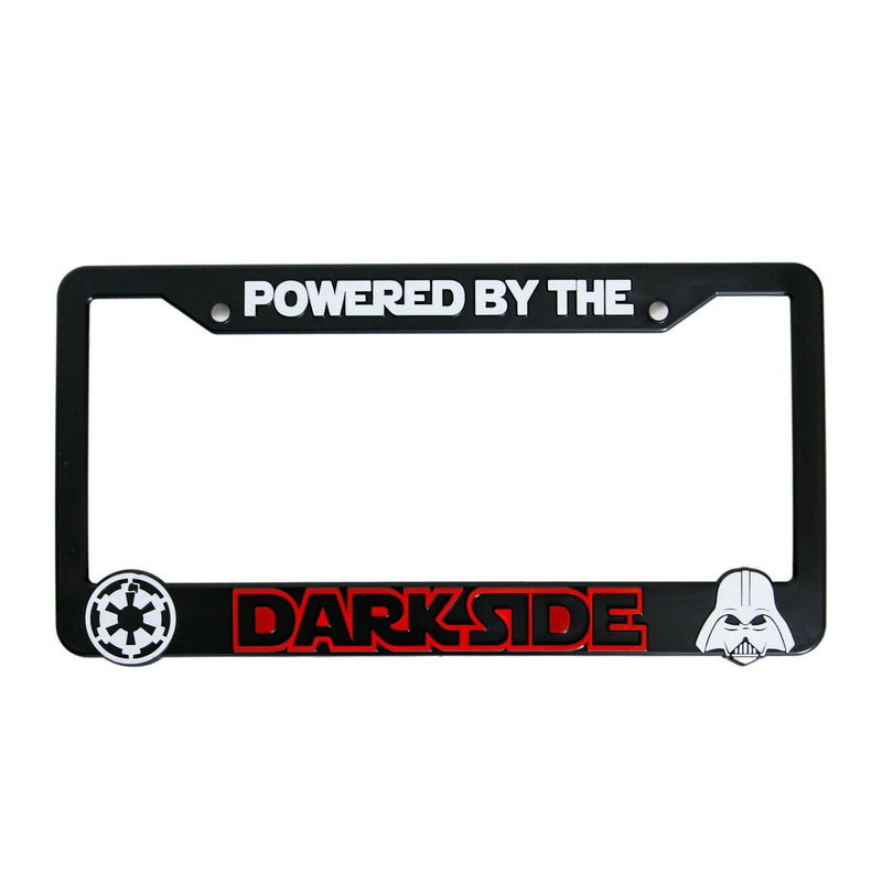 "Powered by the Darkside" License Plate Frame