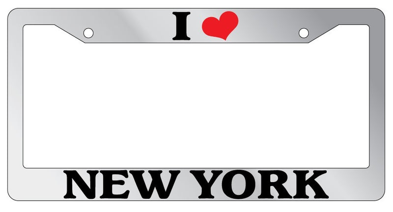 Chrome METAL License Plate Frame "I HEART NEW YORK" Auto Accessory 2414  Mod-GRAPH9856236-8230