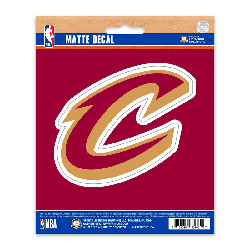 NBA Cleveland Cavaliers Decal Matte 5"X6.25" Auto Boat Cooler Luggage