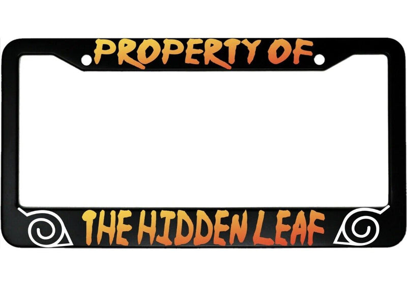 Property Of The Hidden Leaf Anime Aluminum Car License Plate Frame
