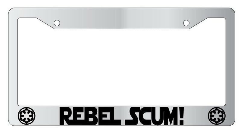 Rebel Scum! Chrome Plastic License Plate Frame SW  Mod-GRAPH9856236-5180