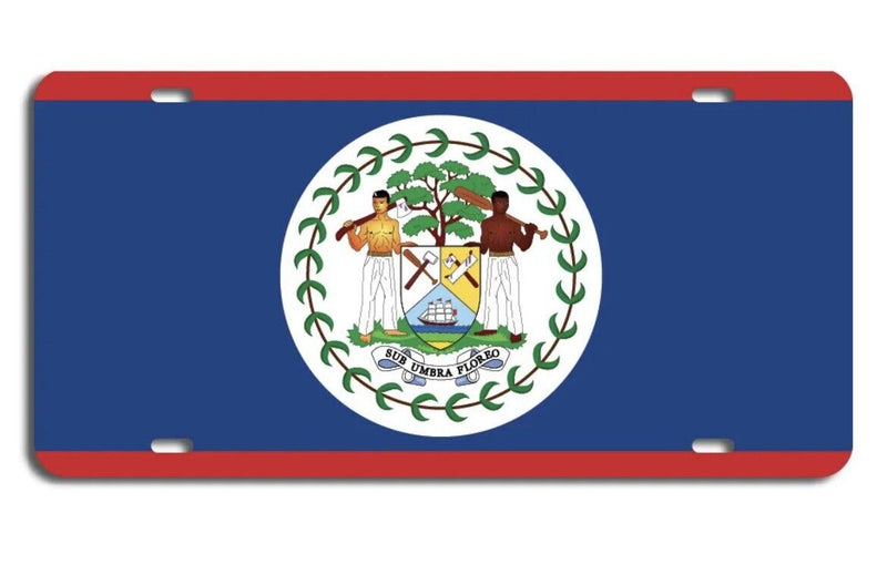 Belize Flag Vanity License Plate Car Truck Accessory South America Caribbean