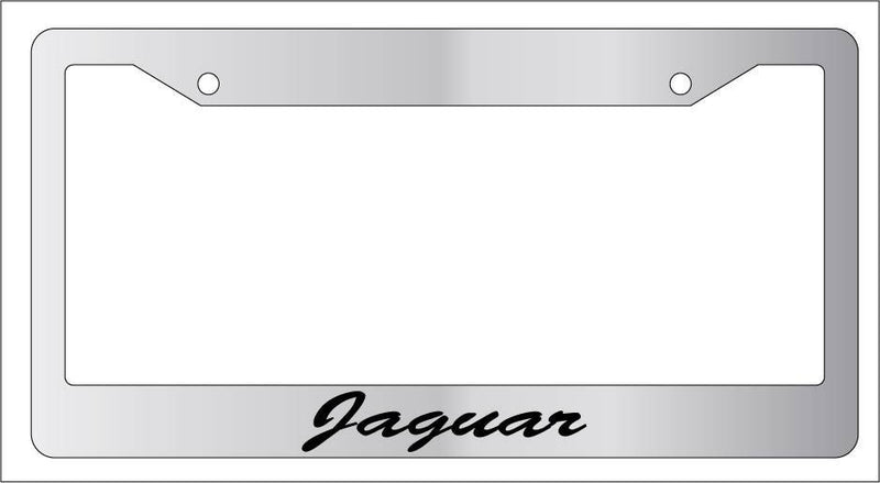 Chrome License Plate Frame CURSIVE JAGUAR Auto Accessory Novelty  Mod-GRAPH9856236-5135