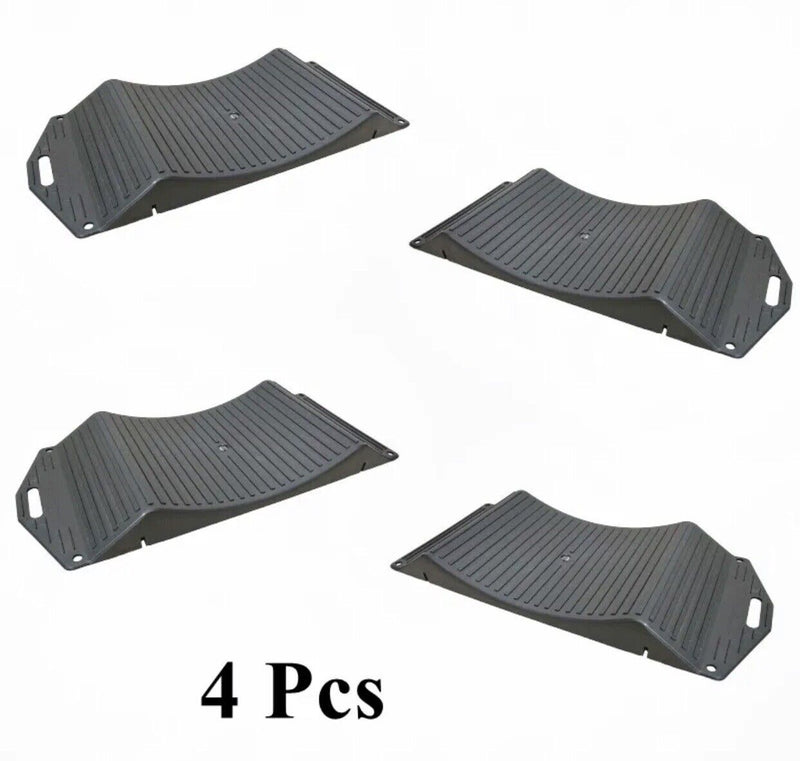 4Pcs Black Premium Quality Portable Tire Saver Ramps For Flat Spot and Flat Tire