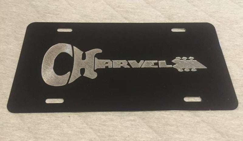 Charvel Guitars Logo Car Tag Diamond Etched on Aluminum License Plate