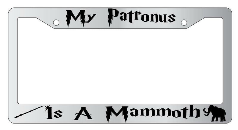My Patronus Is A Mammoth Chrome METAL License Plate Frame For Harry Potter  Mod-GRAPH9856236-10055