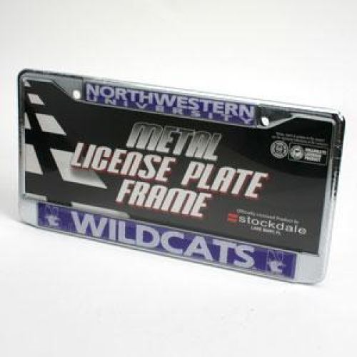 NCAA Northwestern Wildcats "Wildcats"  License Plate Frame - Chrome