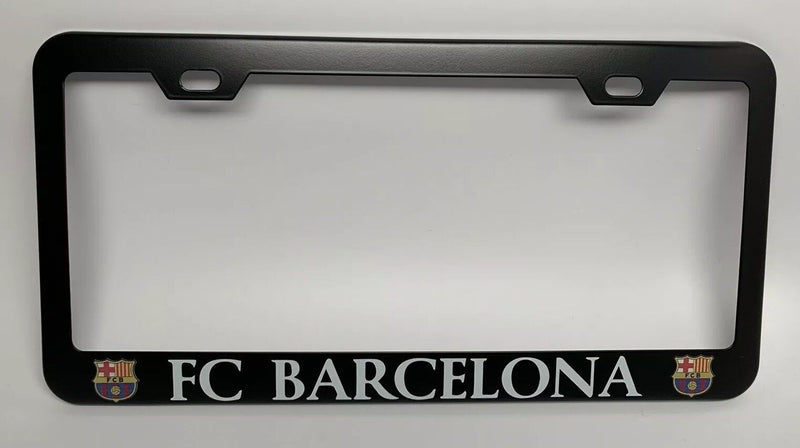 Black "FC BARCELONA" License Plate Frame