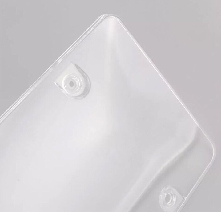 Transparent License Plate Frame Cover BUG Shield Plastic Protector US Auto 2Pcs