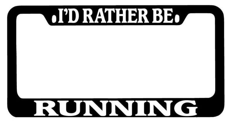 Black METAL License Plate Frame I&