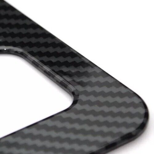 2pc Set Plastic Carbon Fiber License Plate Frame Holder Cover Front & Rear JDM