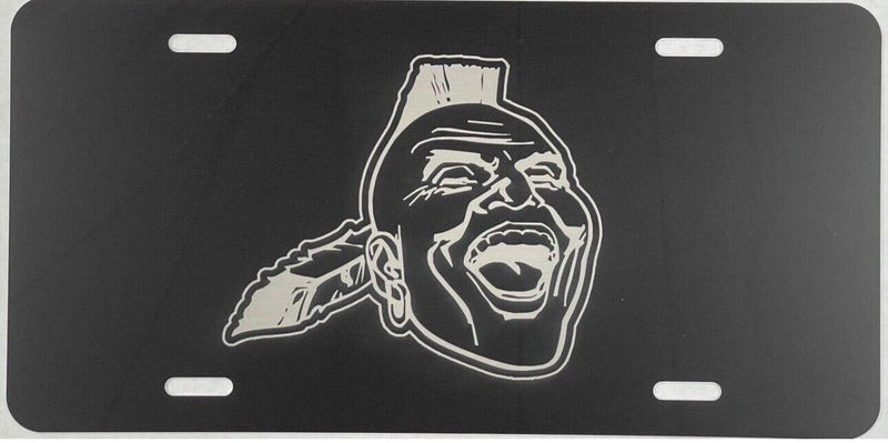 NEW Atlanta Braves Noc-A-Homa Laser Engraved License Plate Car Tag Flat Black