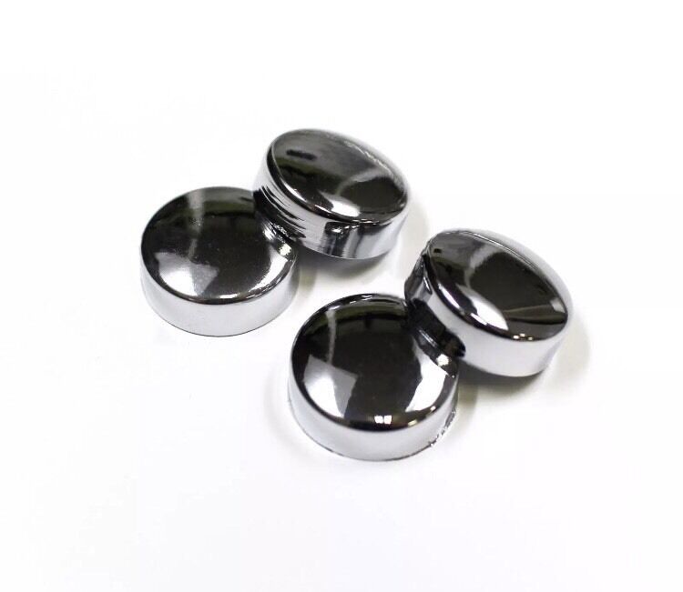 2PCS SLIM CHROME STAINLESS STEEL LICENSE PLATE FRAME SCREW CAP /SLIM 4 HOLE