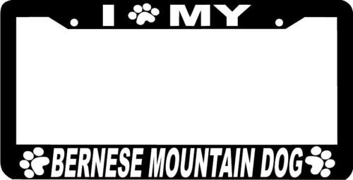 BERNESE MOUNTAIN DOG paw print License Plate Frame