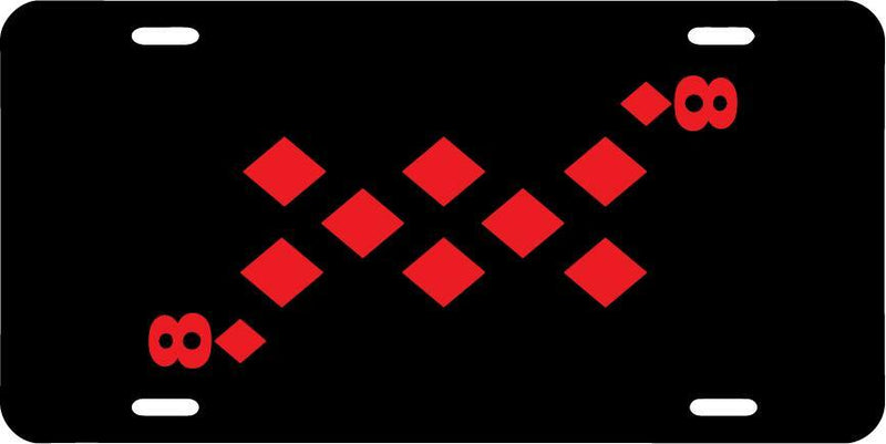 Eight Of Diamonds Black Vanity License Plate Mod-GRAPH9856236-7731
