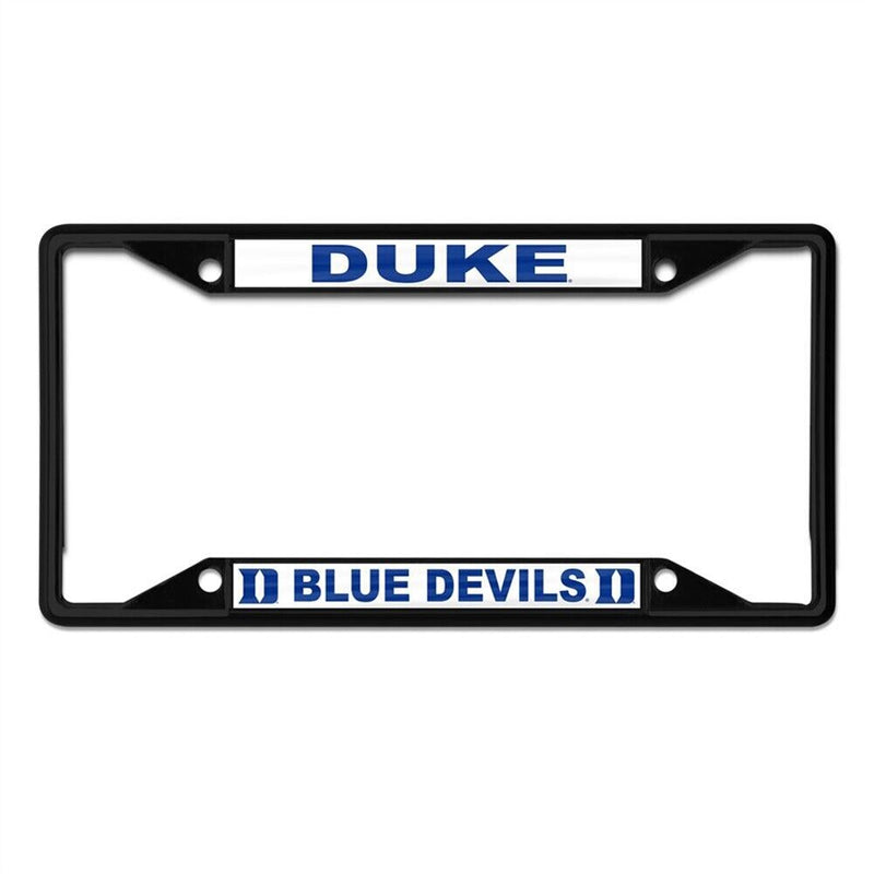 NCAA Duke Blue Devils Metal Inlaid Acrylic License Plate Frame - Black