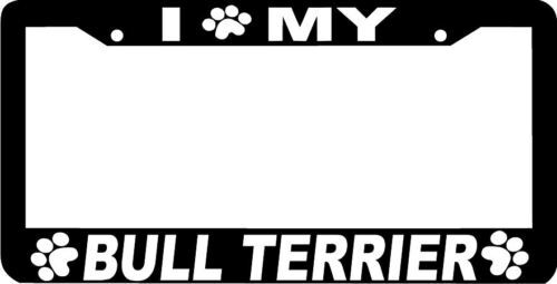 BULL TERRIER PAW PRINT DOG License Plate Frame