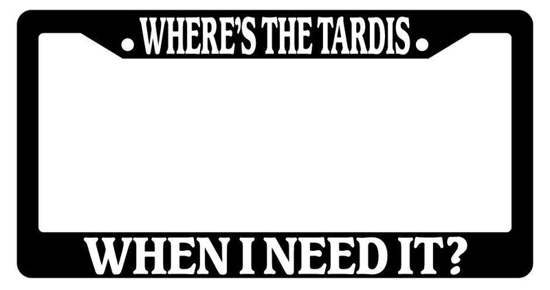 Black License Plate Frame Where&