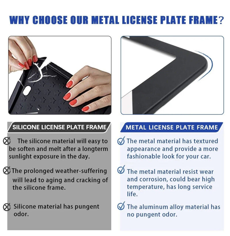 1 For Toyota TRD RAV4 Accessory Tri Color Car SUV License PlateFrame Cover