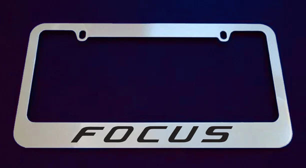 2 FORD FOCUS LICENSE PLATE FRAME, MADE OF CHROME 2 Frames (Zinc Metal)