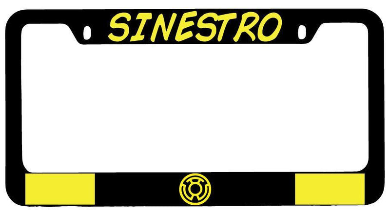 Sinestro Black METAL License Plate Frame Auto Accessory DC  Mod-GRAPH9856236-7917