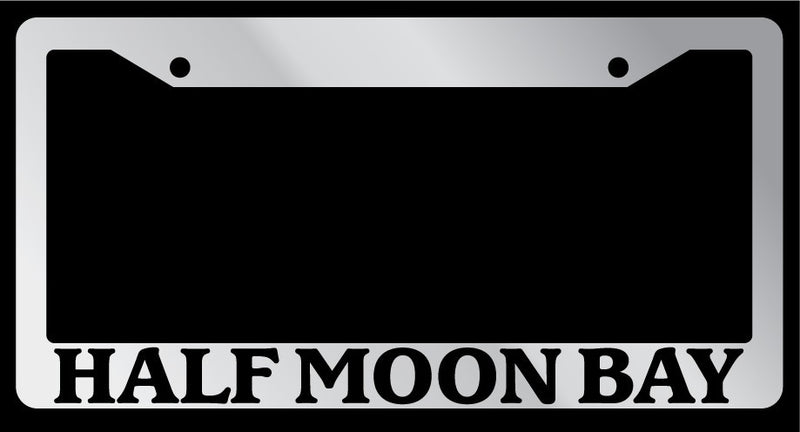 Chrome METAL License Plate Frame HALF MOON BAY Auto Accessory 1338  Mod-GRAPH9856236-8920
