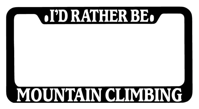 Black METAL License Plate Frame I&